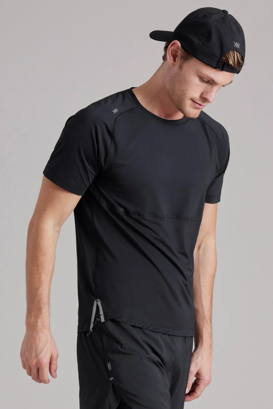 Rhone Black UPF 50+ All-way Stretch Athletic T-Shirt/37381